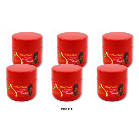 Ampro Shine N Jam Magic Fingers Edge Hair Gel 4Oz (Pack of 6)