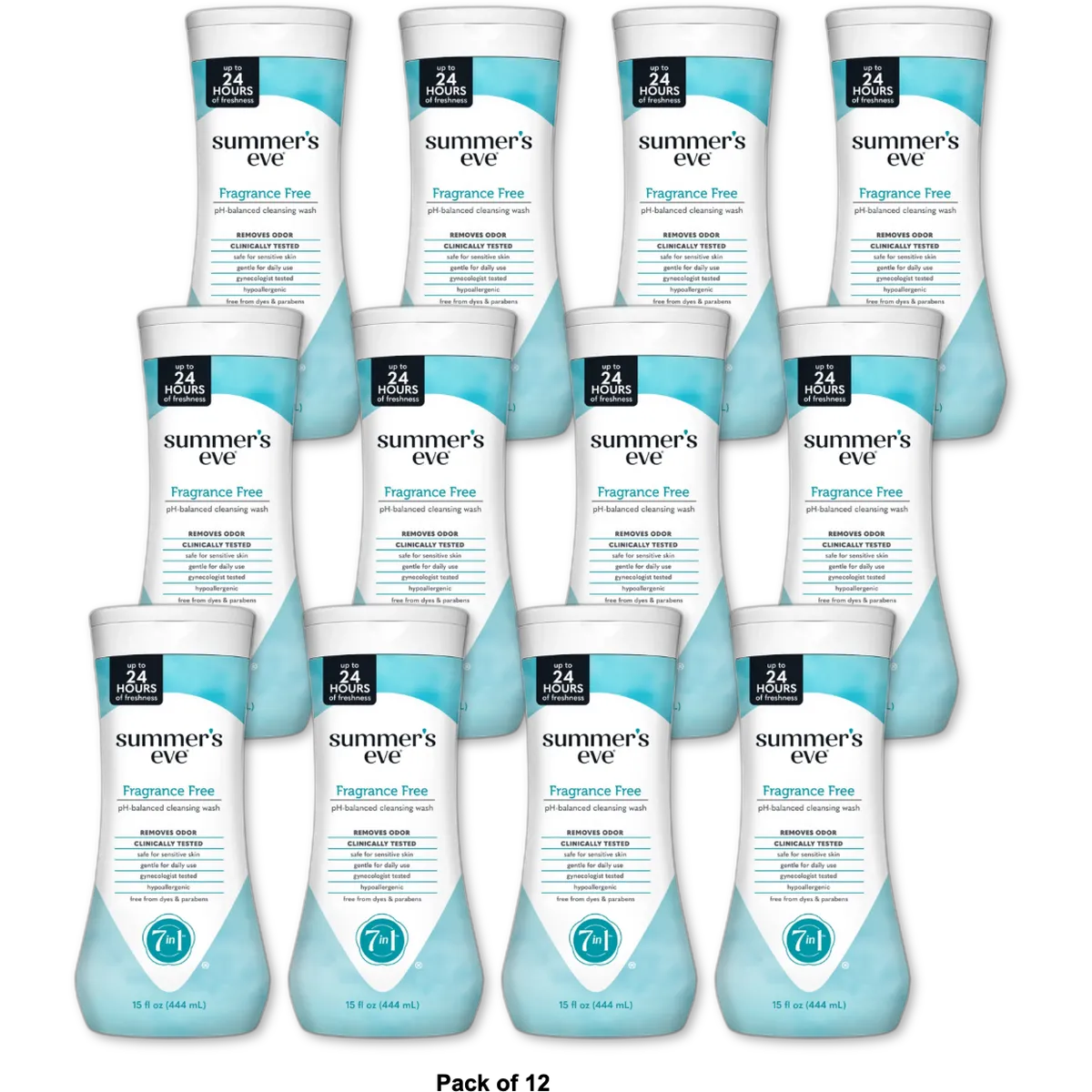 Summers Eve Feminine Cleansing Wash Fragrance Free 15Oz (Pack of 12)