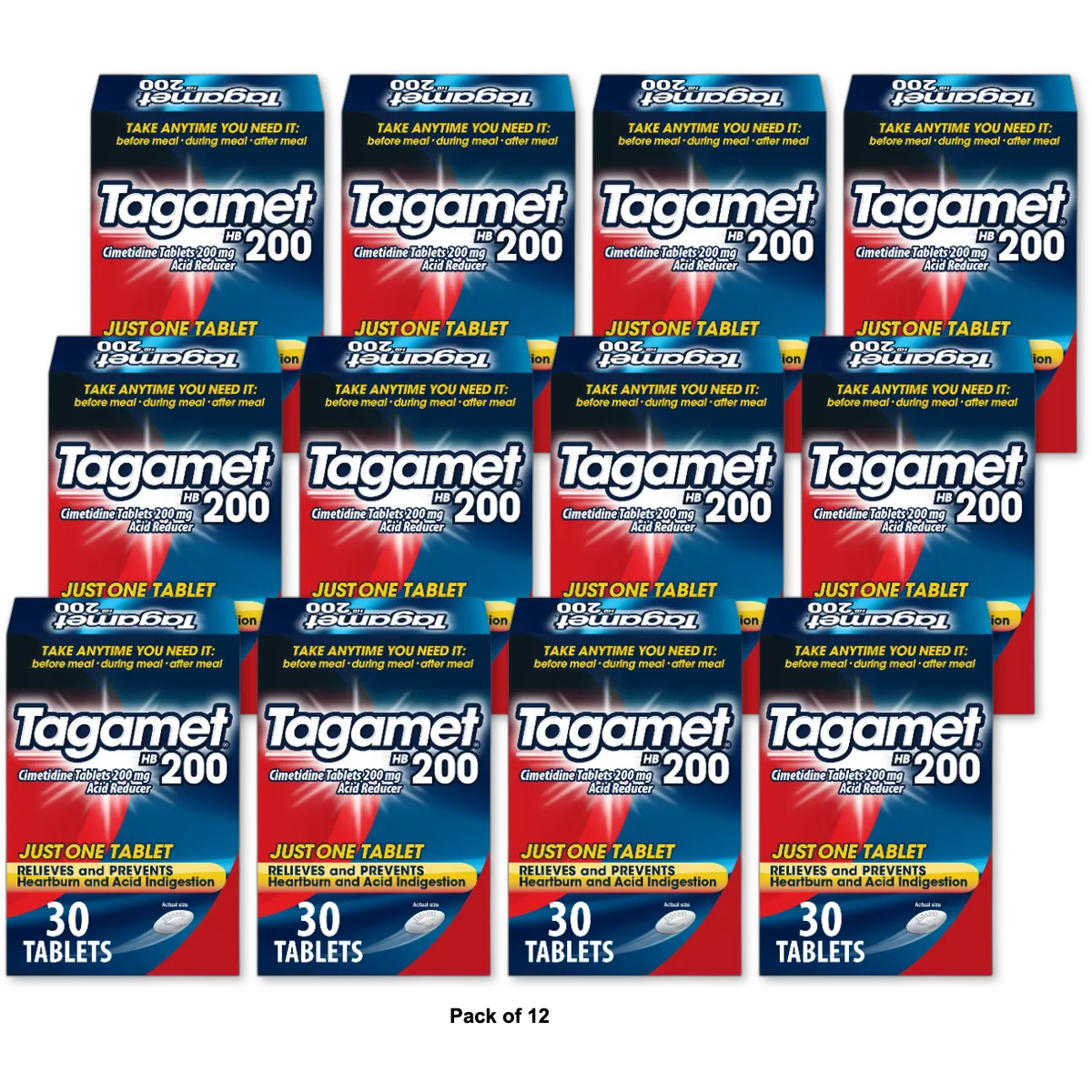 Tagamet Hb 200 Mg Cimetidine Acid Reducer And Heartburn Relief 8oz (Pack of 12)