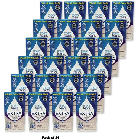 Thera Tears Extra Dry Eye Therapy Lubricant Eye Drops 0.5Oz (Pack Of 24)