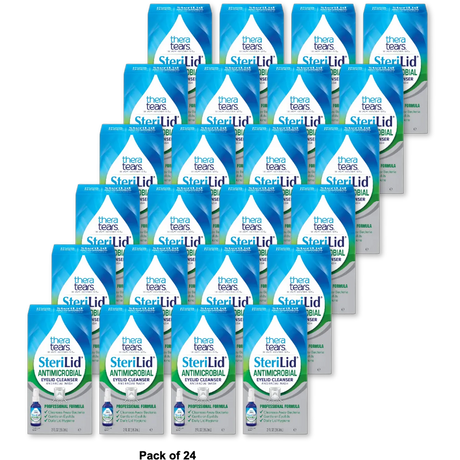 Thera Tears sterilid Antimicrobial Eyelid Cleanser and Face Wash 2Oz (Pack of 24)