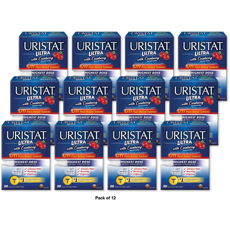 Uristat Ultra Uti Urinary Pain Relief Tablet 0.8Oz (Pack Of 12)