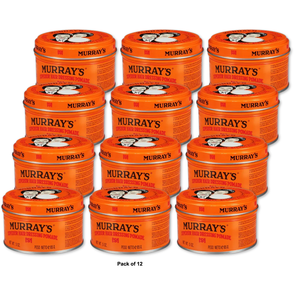 Murrays Superior Hair Dressing Pomade3Oz (Pack of 12)