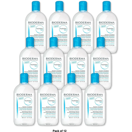 Bioderma Hydrabio H2O Micellar Water Makeup Remover 16.7Oz (Pack of 12)