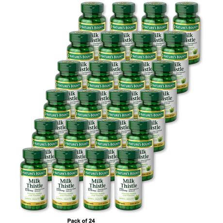 Milk Thistle 175 Mg Standardized Extract Capsules By Natures Bounty 0.32Oz (Pack Of 24)