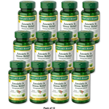 Natures Bounty Anxiety and Stress Relief Ashwagandha KSM-66 Tablets 0.16Oz -(Pack of 12)
