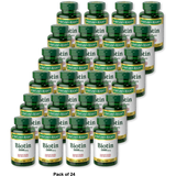 Natures Bounty Biotin 5000Mcg Softgels Promotes Hair Skin And Nails 2.33Oz (Pack of 24)