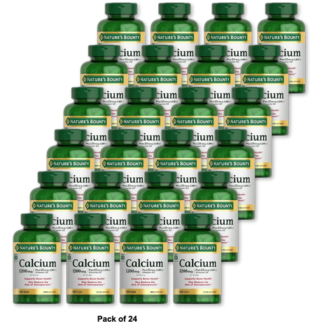 Natures Bounty Calcium 1200 Mg Plus Vitamin D Softgels 12.63Oz (Pack of 24)