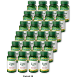 Natures Bounty Chelated Zinc Gluconate 50 Mg Caplets 7.05Oz (Pack of 24)