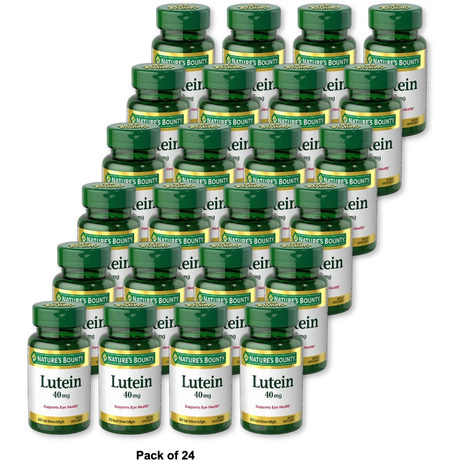 Natures Bounty Lutein 40 Mg (Naturally Contains Zeaxanthin) Dietary Supplement Softgels Supports Eye Health 40 Mg 0.04Oz (Pack Of 24)