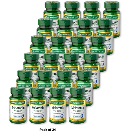 Natures Bounty Melatonin 5 Mg Nighttime Sleep Aid Softgels 1.13Oz (Pack of 24)