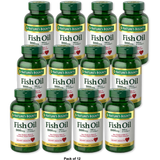 Natures Bounty Odorless Fish Oil 1000 Mg With Omega 3 And 6 Dietary Supplement Softgels200 Ea 12.6Oz (Pack of 12)