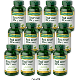 Natures Bounty Red Yeast Rice 600 Mg Capsules 4.8Oz (Pack of 12)