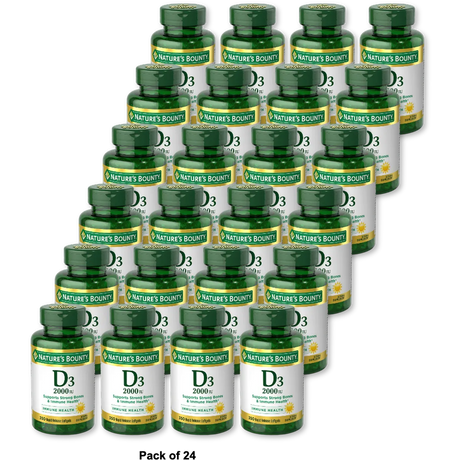 Natures Bounty Super Strength Vitamin D3-2000 IU Rapid Release Liquid Softgels (Pack of 24)