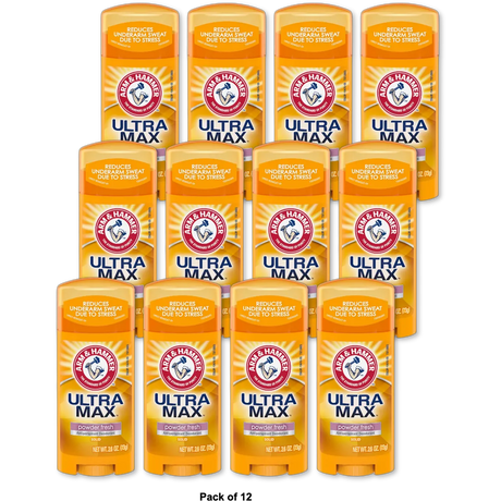 Arm & Hammer Ultramax Deodorant Antiperspirant Invisible Solid Powder Fresh 2.6Oz (Pack of 12)