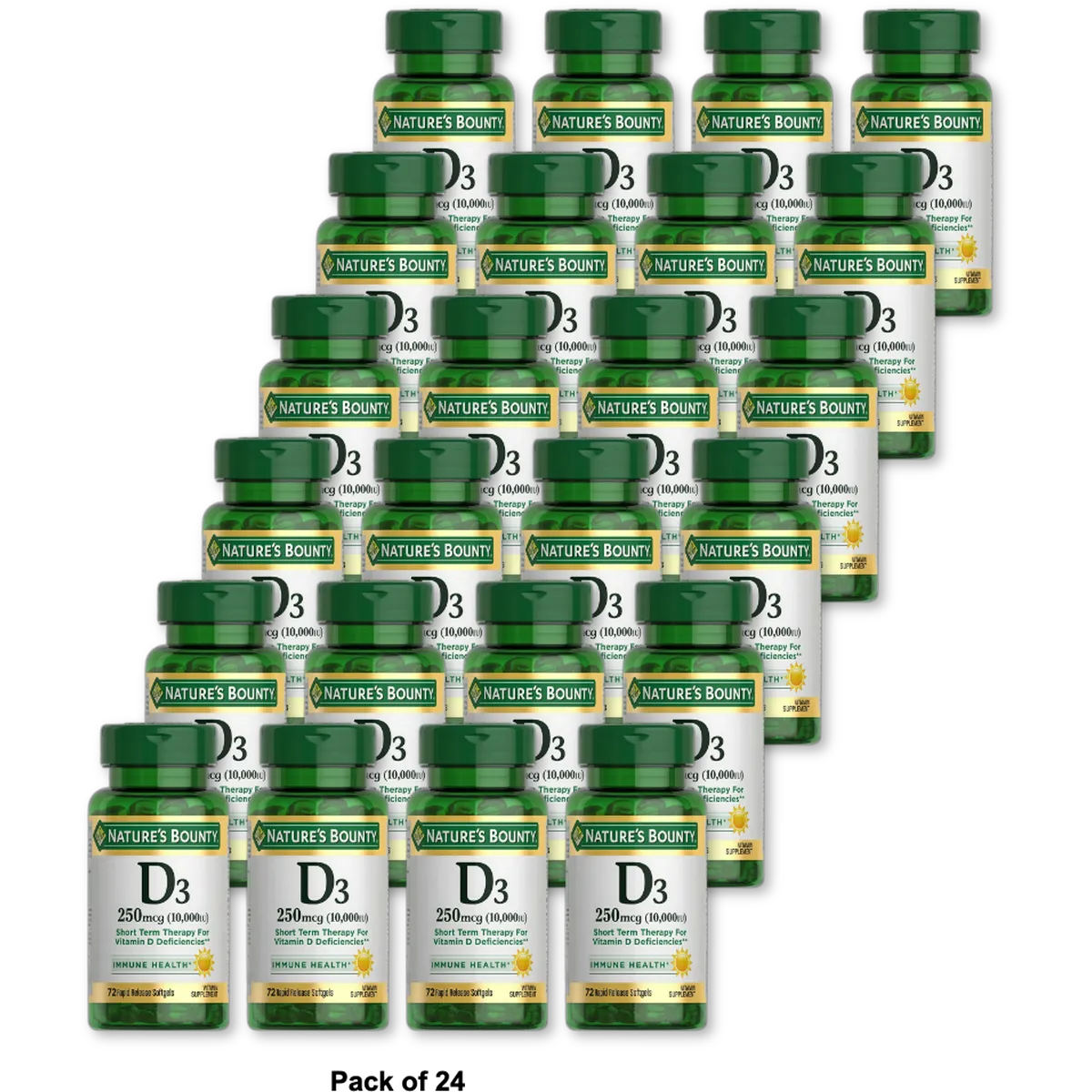 Natures Bounty Vitamin D3 1000 Iu Softgels60 Ea (Pack of 24)