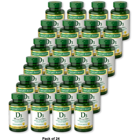 Natures Bounty Vitamin D3 2000 Iu Rapid Release Liquid Soft Gels 2.29Oz (Pack of 24)