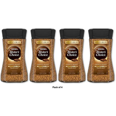 Nescafe Taster's Choice Instant Coffee French Roast 7Oz (Pack of 4)