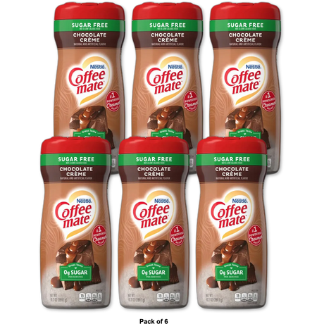 Nestle Coffee Mate Sugar Free Chocolate Creme Coffee Powder 10.2Oz (Pack of 6)