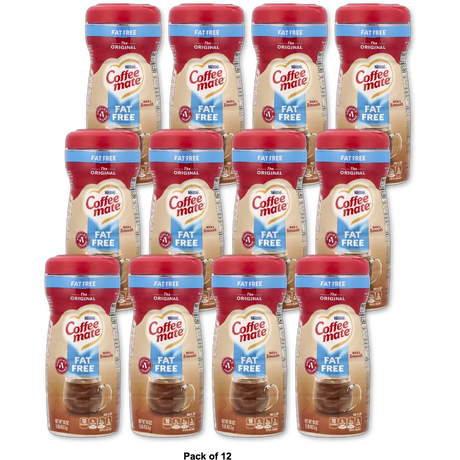 Nestle Coffee-Mate Fat Free Original Powdered Coffee Creamer 16Oz (Pack of 12)