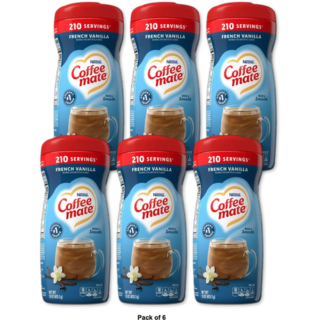 Nestle Coffee-mate French Vanilla Powder Coffee Creamer 15Oz (Pack of 6)