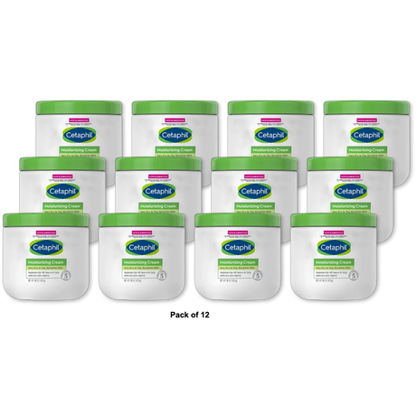 Cetaphil Moisturizing Cream for Dry to Very Dry Sensitive Skin 16Oz (Pack of 12)
