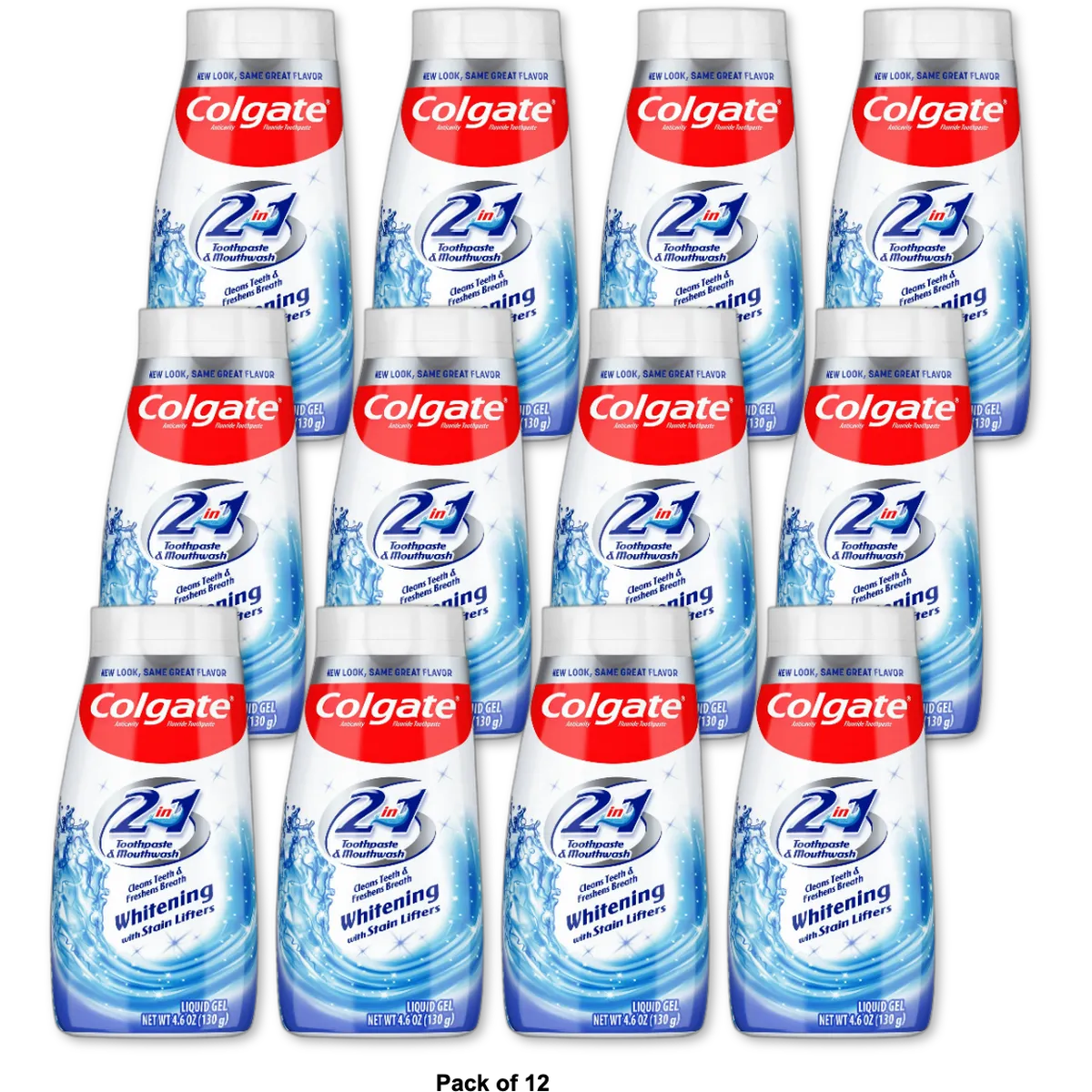 Colgate 2-In-1 Toothpaste And Mouthwash Whitening 4.6Oz (Pack of 12)