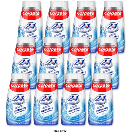 Colgate 2-In-1 Toothpaste And Mouthwash Whitening 4.6Oz (Pack of 12)