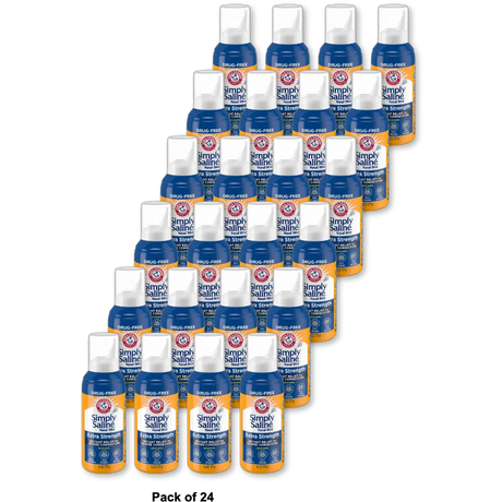 Arm And Hammer Simply Saline Nasal Mist Extra Strength Severe Congestion Drug-Free 4.25Oz (Pack of 24)