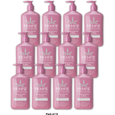 Hempz Body Moisturizer Sweet Jasmin And Rose 17Oz (Pack of 12)