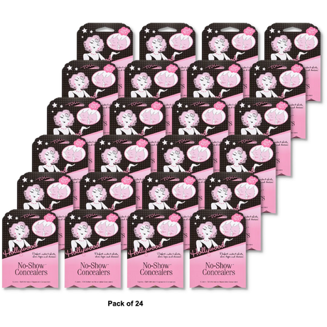 Hollywood Fashion Secrets Tape No Shows Disposable Self Adhesive Nipple Concealers Nude 5 Pairs 0.63Oz (Pack Of 24)