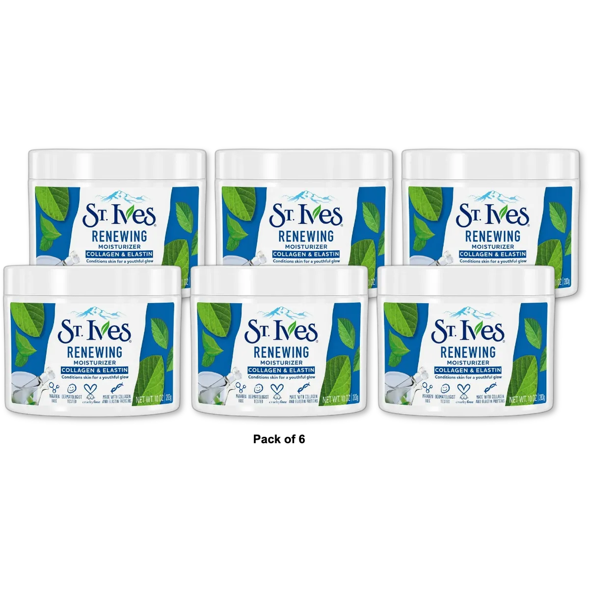 St.Ives Renewing Collagen and Elastin Facial Moisturizer 10Oz (Pack of 6)