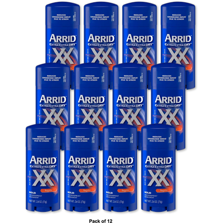 Arrid Xx Regular Solid Antiperspirant And Deodorant 2.6Oz (Pack of 12)