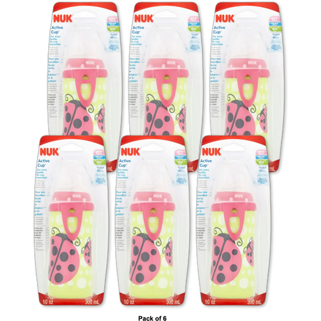 Nuk Active Sippy Cup 12+ Months Assorted 3.04Oz (Pack of 6)