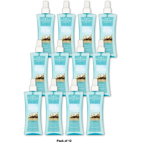 Body Fantasies Signature Coconut Fantasy Body Spray 8Oz (Pack of 12)