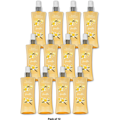 Body Fantasies Signature Fragrance Body Spray Vanilla 8Oz (Pack of 12)