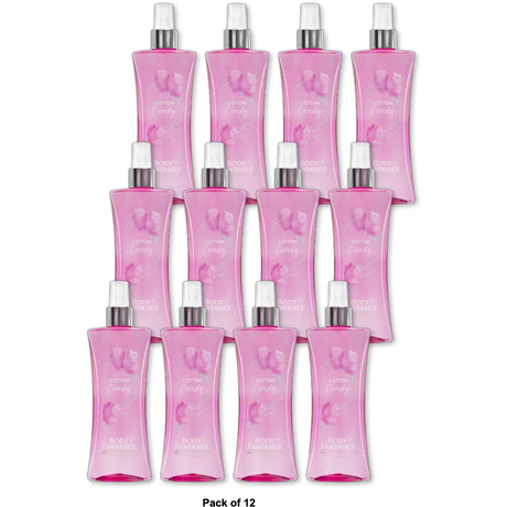 Body Fantasies Signature Fragrance Cotton Candy Body Spray 8Oz (Pack of 12)