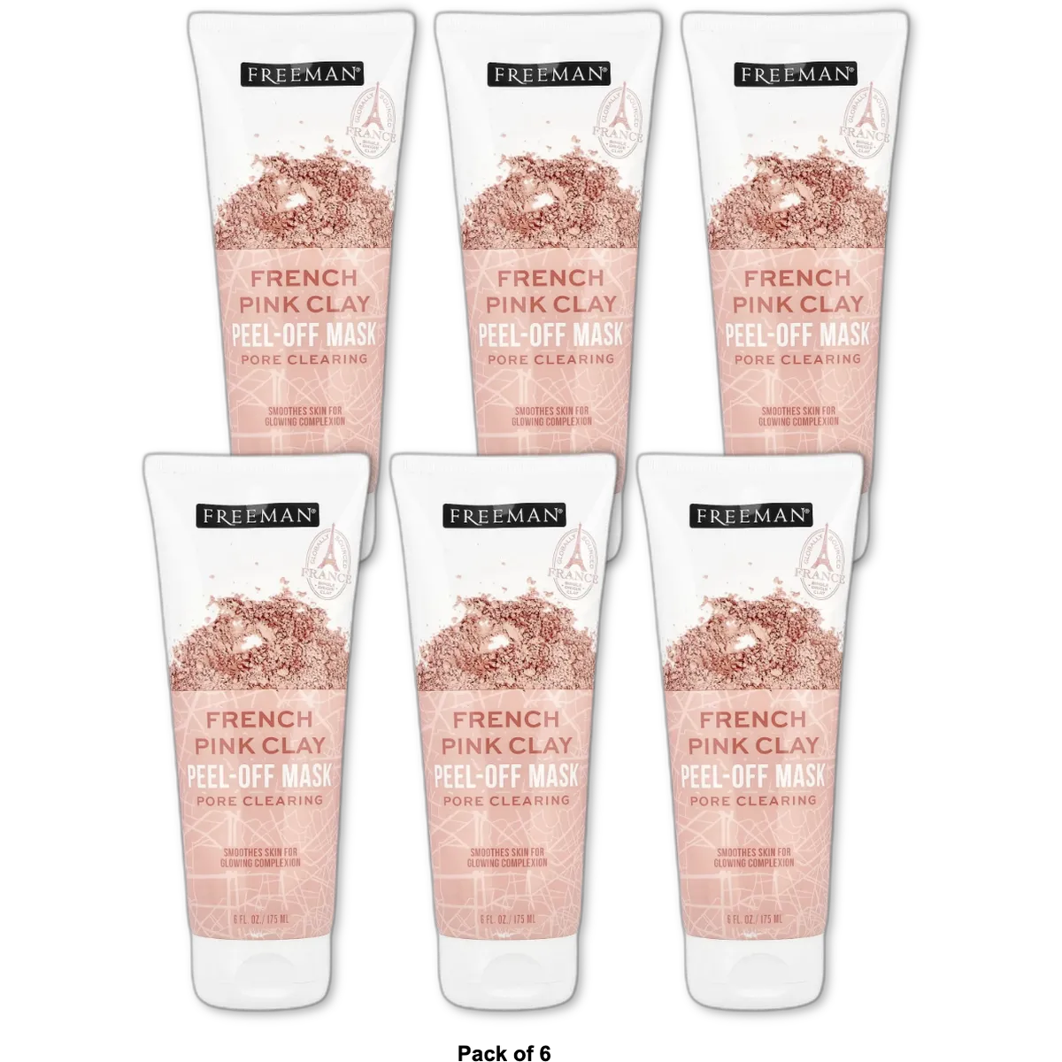 Freeman Facial Hawaiian Black Salt Peel Off Mask 6Oz (Pack of 6)