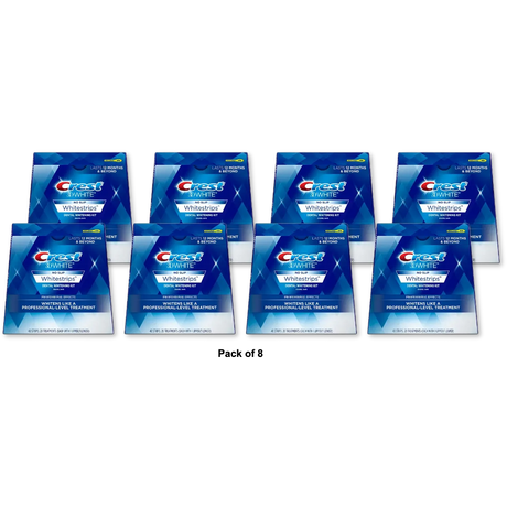 Crest 3D White No Slip Whitestrips Dental Whitening Kit 0.8Oz(Pack Of 8)