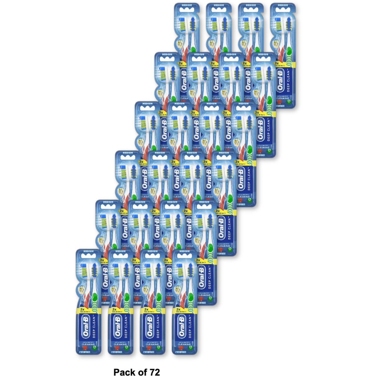Oral B Complete Deep Clean Manual Toothbrush Soft Bristle 1.44Oz(Pack of 72)