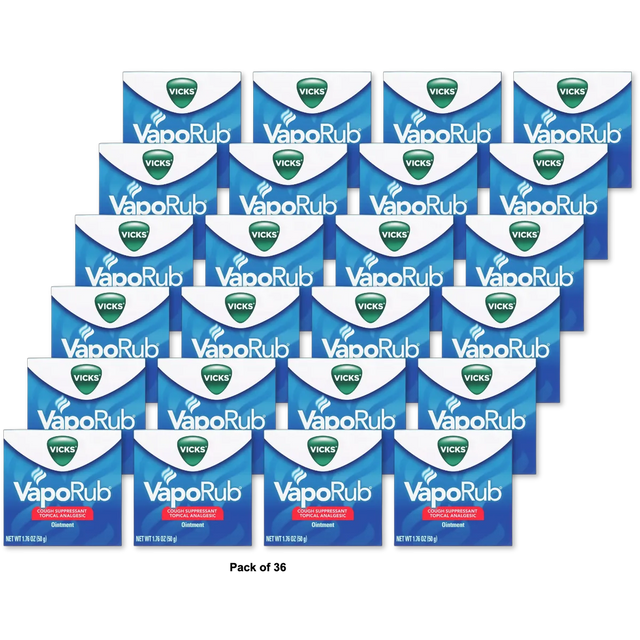 Vicks Vaporub Ointment 50Gm 1.76Oz (Pack of 36)