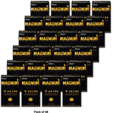 Trojan Magnum Thin Large Size Lubricated Premium Latex Condoms 2.1oz (Pack of 48)
