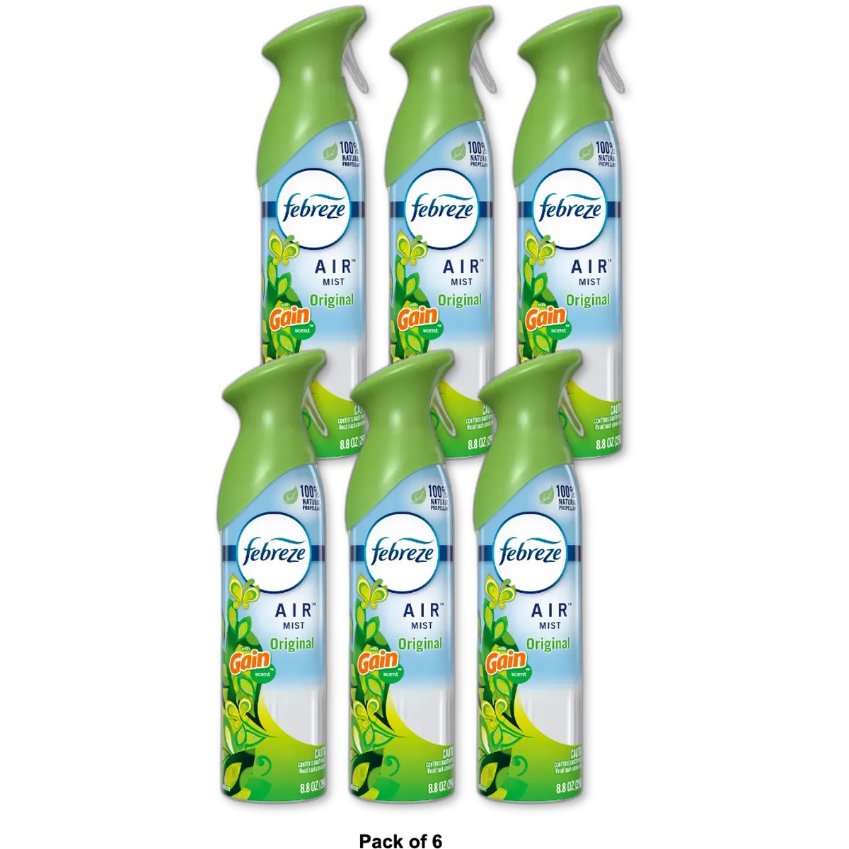 Febreze Air Effects Air Freshener Original Fresh Scent with Gain 8.8Oz (Pack of 6)