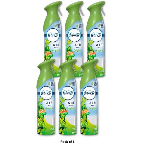 Febreze Air Effects Air Freshener Original Fresh Scent with Gain 8.8Oz (Pack of 6)