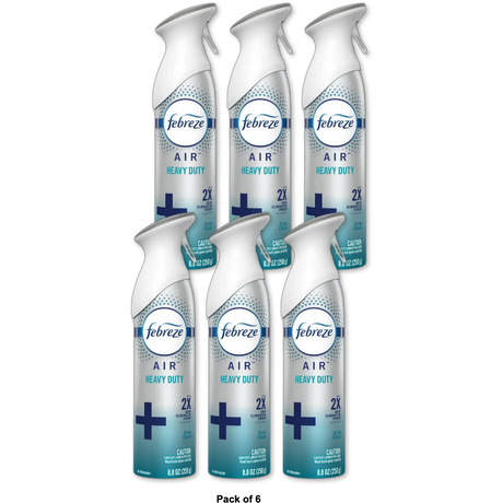 Febreze Air Freshener Dog Cleanup Heavy Duty Crisp Clean 8.8Oz (Pack of 6)
