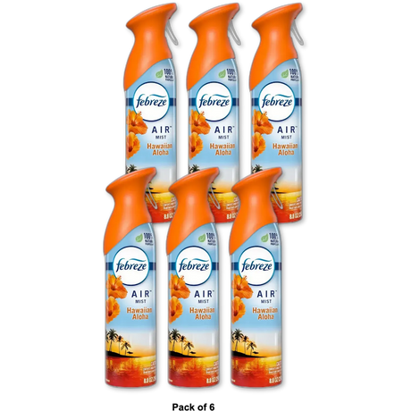 Febreze Air Mist Hawaiian Aloha Air Freshener 8.8Oz (Pack of 6)