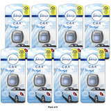 Febreze Car Odor-Eliminating Air Freshener Vent Clip Linen & Sky 0.06Oz (Pack Of 8)
