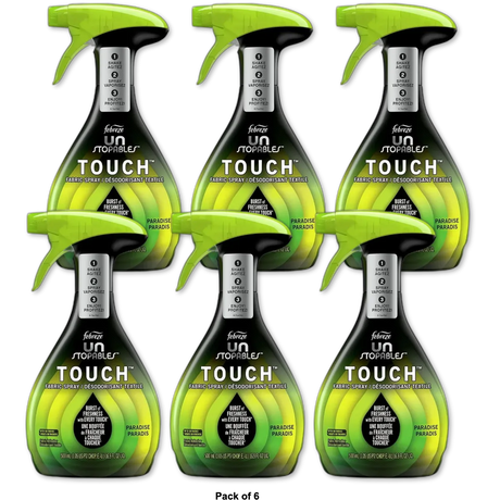Febreze Unstopables Touch Fabric Spray Paradise 16.9Oz (Pack of 6)