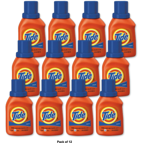Tide Liquid Laundry Detergent Original Scent 6 Loads 10Oz (Pack of 12)