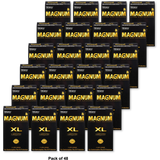 Trojan Magnum XL Lubricated Large Size Latex Condoms 2.1oz (Pack of 48)